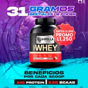 Proteina Gorilla 100% Whey 2 libras